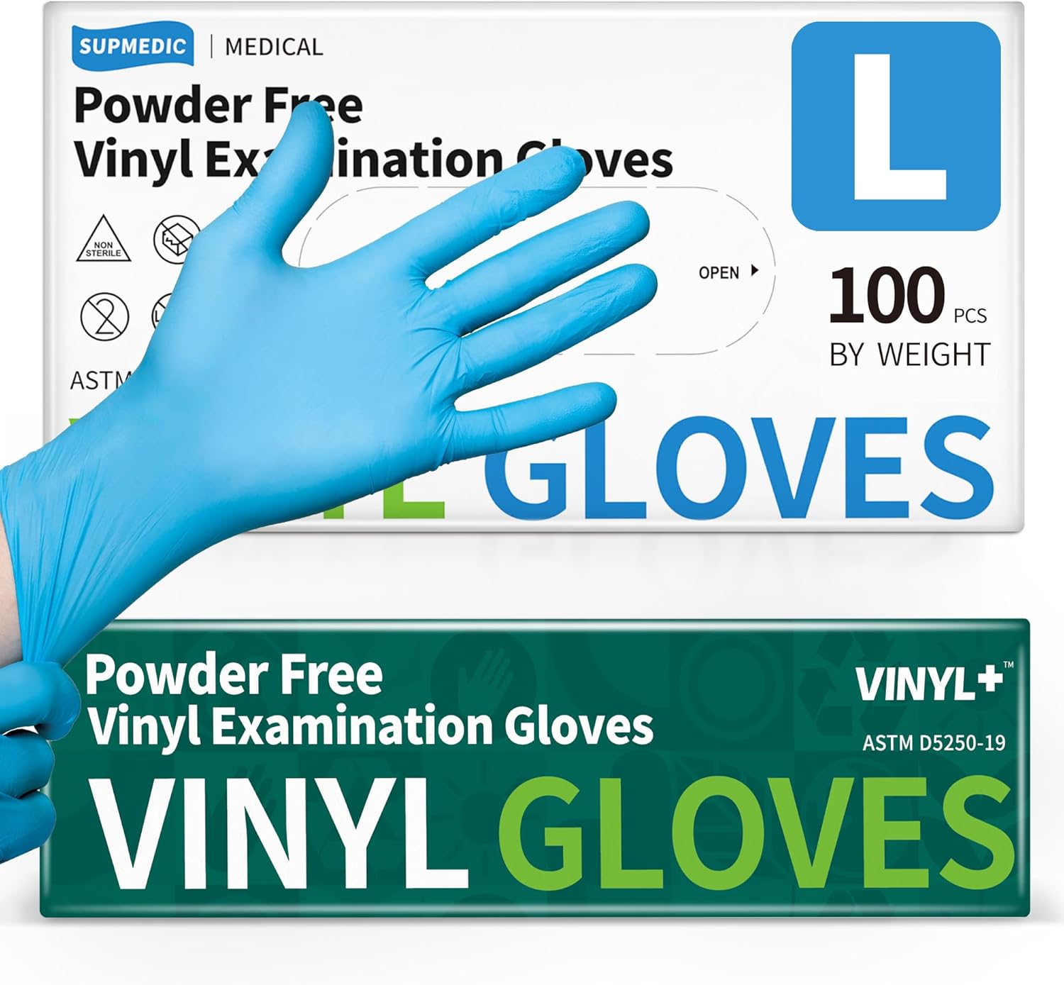 Latex Disposable Glove - Disposable Vinyl Exam Gloves, 4Mil Powder-Free