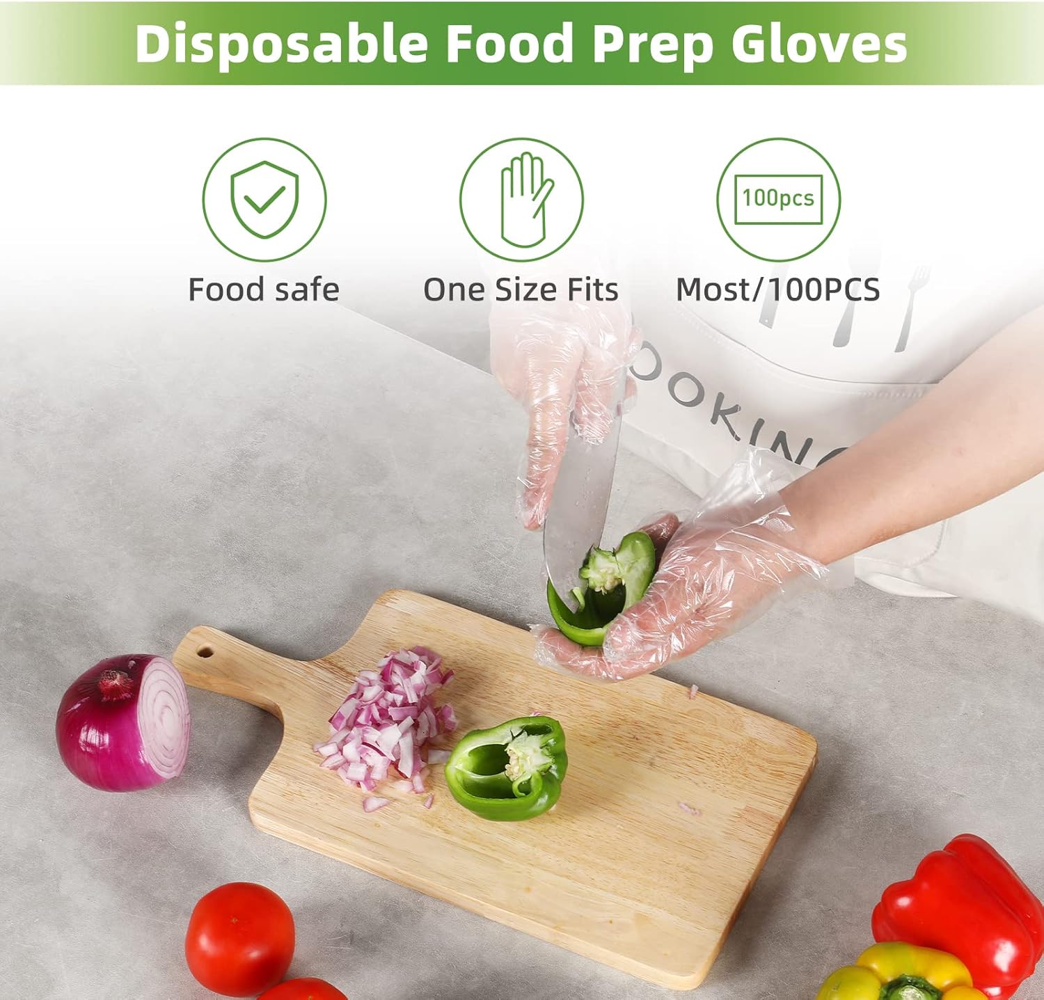 100 Pcs Plastic Disposable Glo - Rubber Glove Cleaning บทวิจารณ์และราคา