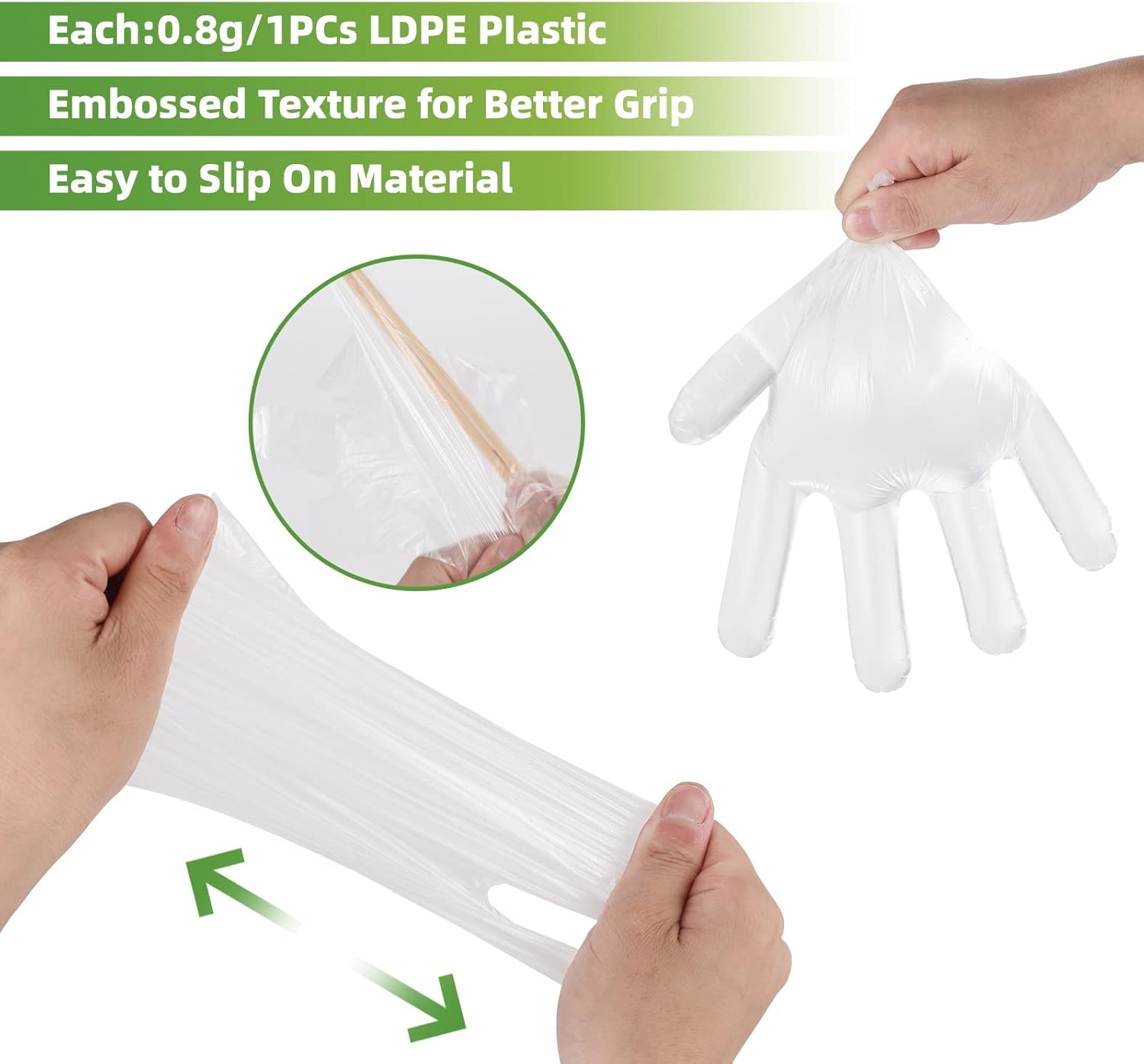 100 Pcs Plastic Disposable Glo - Rubber Glove Cleaning บทวิจารณ์และราคา