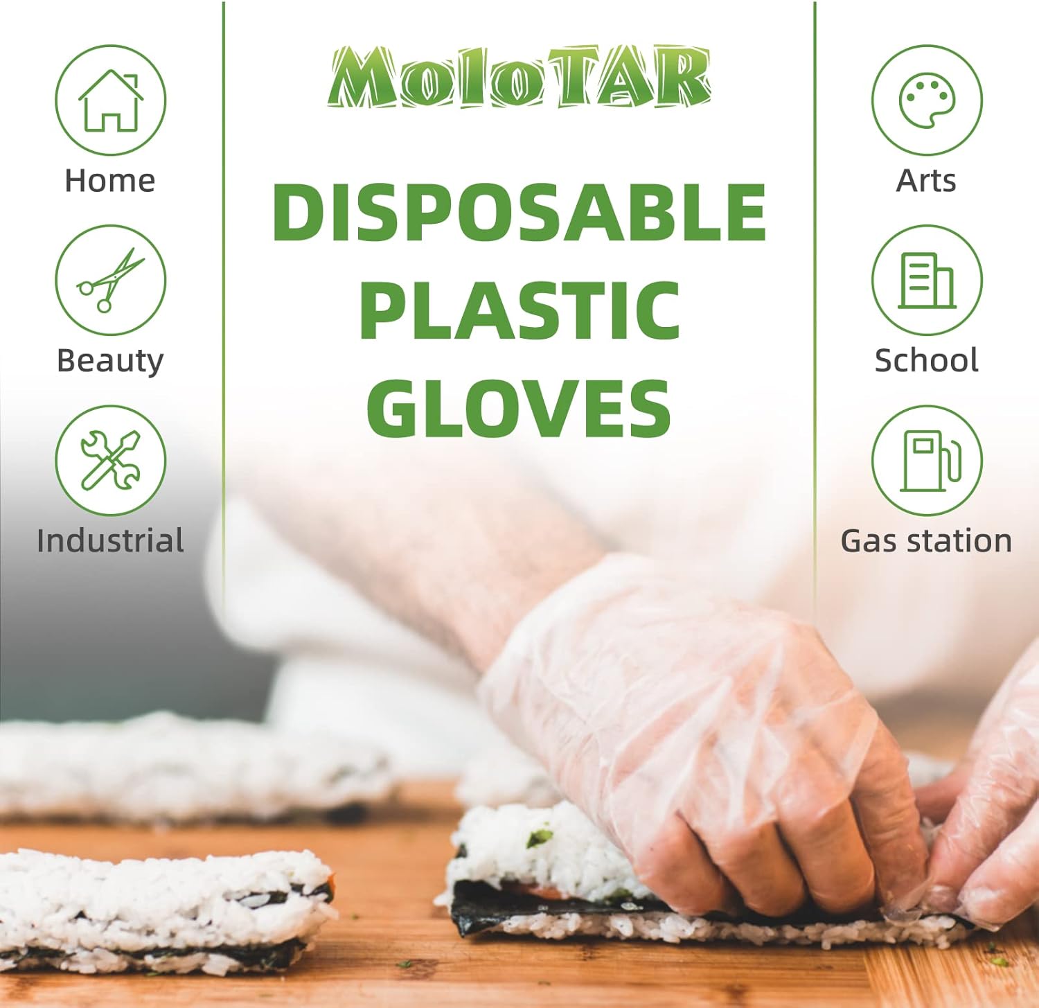 100 Pcs Plastic Disposable Glo - Rubber Glove Cleaning บทวิจารณ์และราคา