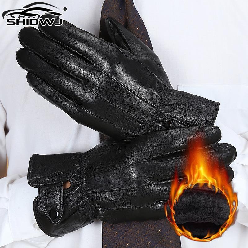 1pair Men's PU Leather Winter  - Leather Driving Glove บทวิจารณ์และราคา