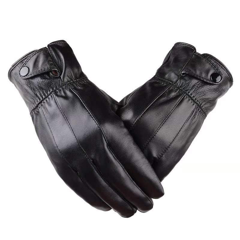 1pair Men's PU Leather Winter  - Leather Driving Glove บทวิจารณ์และราคา