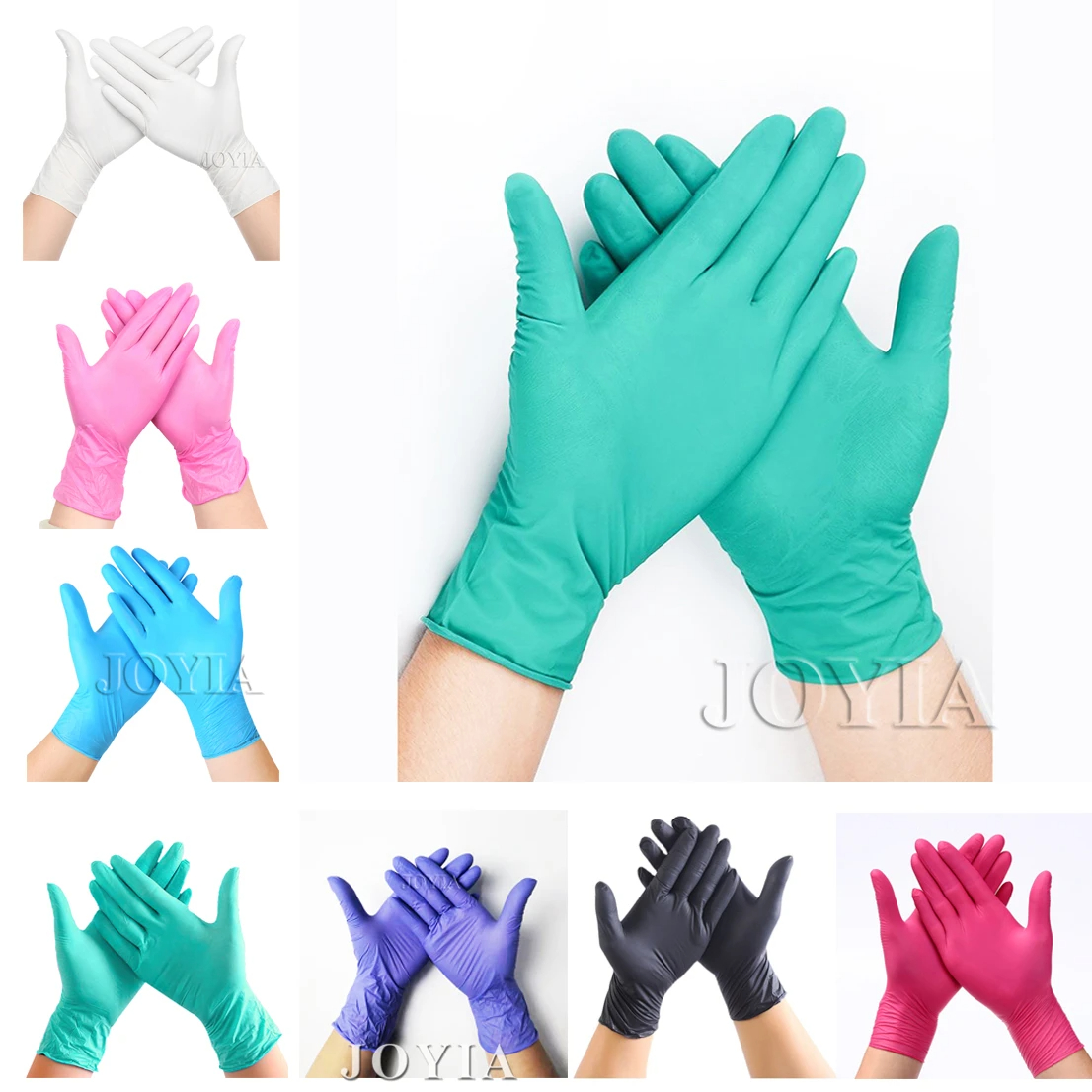 Green Disposable Gloves Pink E - Exam Glove Nitrile บทวิจารณ์และราคา