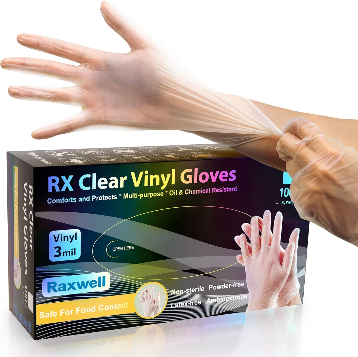 3 Mil Clear Vinyl Gloves - Foo - Latex Disposable Glove บทวิจารณ์และราคา