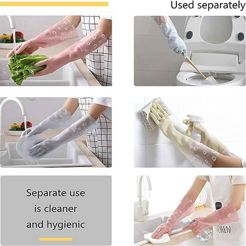 Dishwashing Cleaning Gloves 3  - Rubber Glove Cleaning บทวิจารณ์และราคา