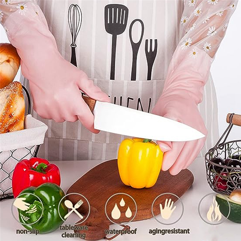 Dishwashing Cleaning Gloves 3  - Rubber Glove Cleaning บทวิจารณ์และราคา