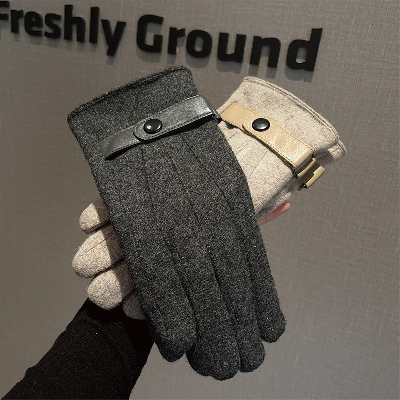 Gloves Men Wool Fleece Lined T - Wool Glove Lined บทวิจารณ์และราคา