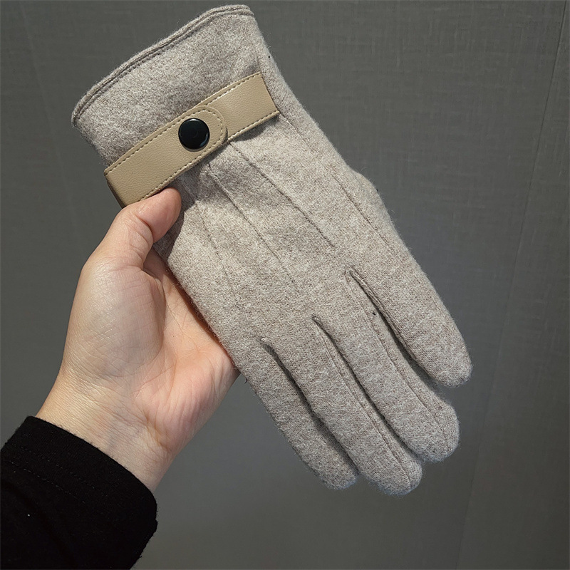 Gloves Men Wool Fleece Lined T - Wool Glove Lined บทวิจารณ์และราคา