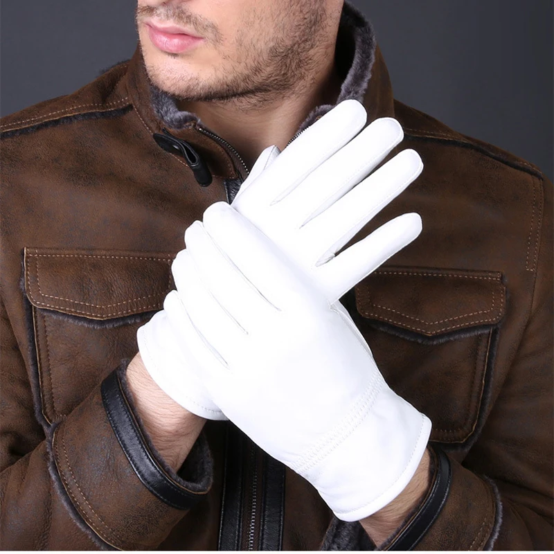 2025 Winter Genuine Leather Wh - Leather Driving Glove บทวิจารณ์และราคา