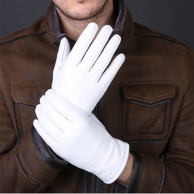 2025 Winter Genuine Leather Wh - Leather Driving Glove บทวิจารณ์และราคา