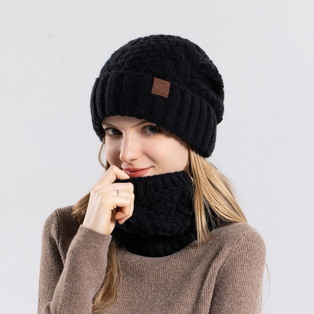 Soft Winter Beanie Hat Scarf S - Wool Glove Lined บทวิจารณ์และราคา