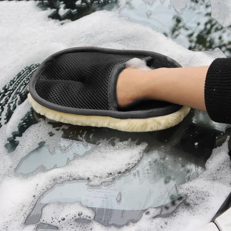 Car Wash Wool Gloves Thickened - Wool Glove Lined บทวิจารณ์และราคา