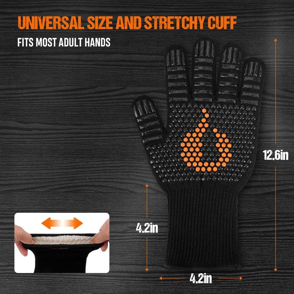 Heat Resistant Grill Gloves fo - Heat Resistant Glove บทวิจารณ์และราคา