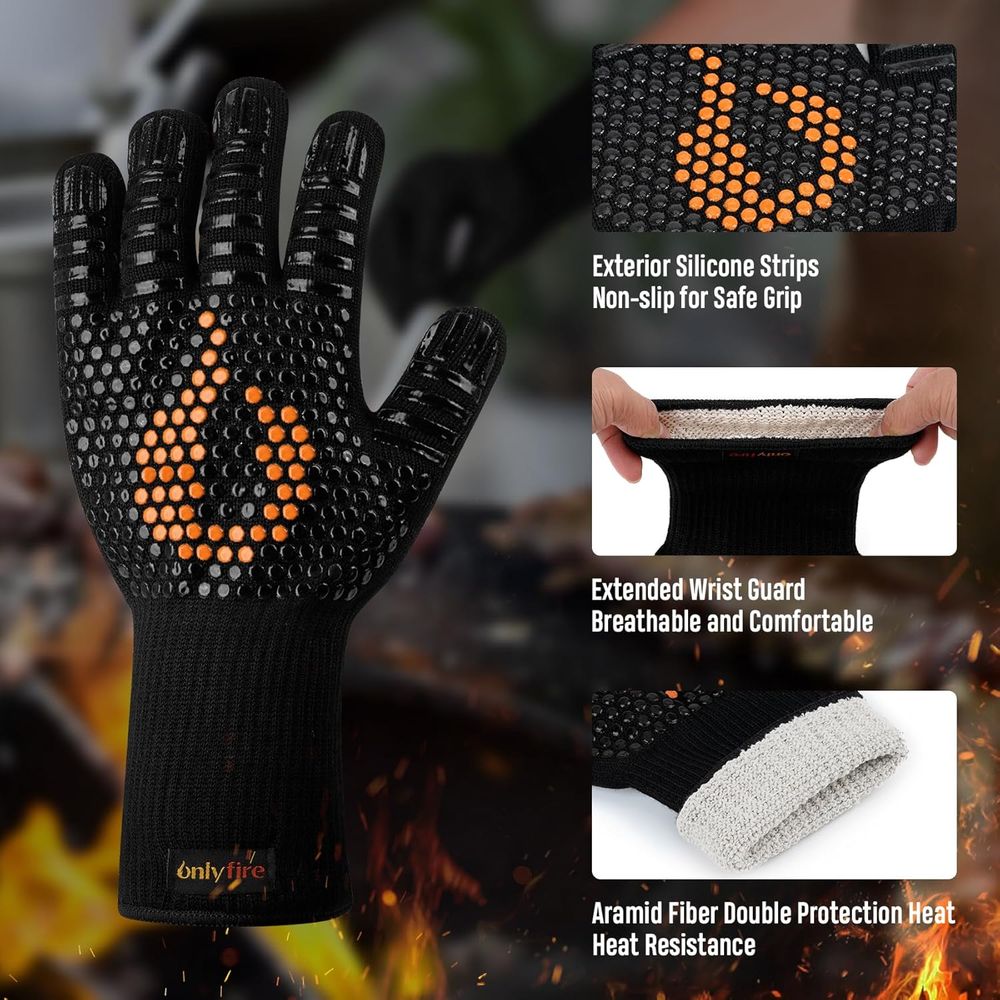 Heat Resistant Grill Gloves fo - Heat Resistant Glove บทวิจารณ์และราคา