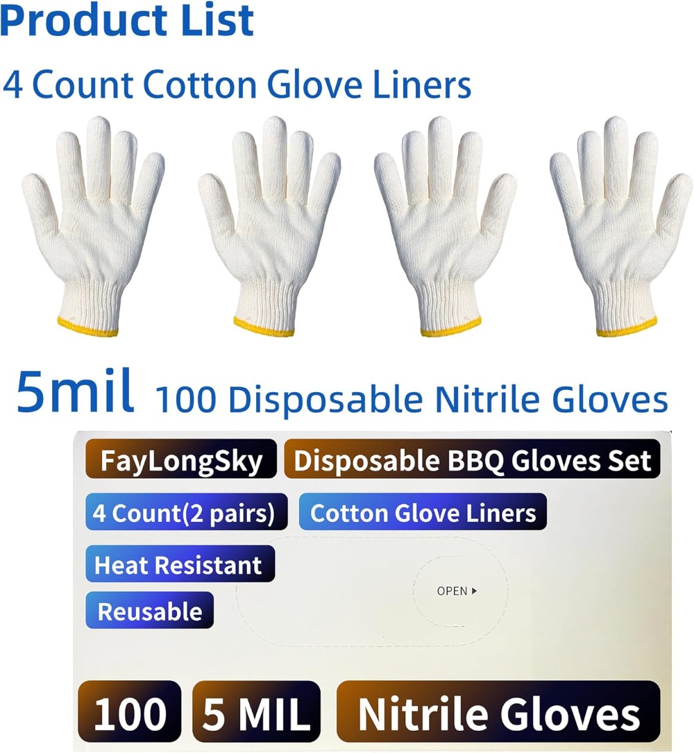 Heat Resistant BBQ Gloves: 4 R - Heat Resistant Glove บทวิจารณ์และราคา