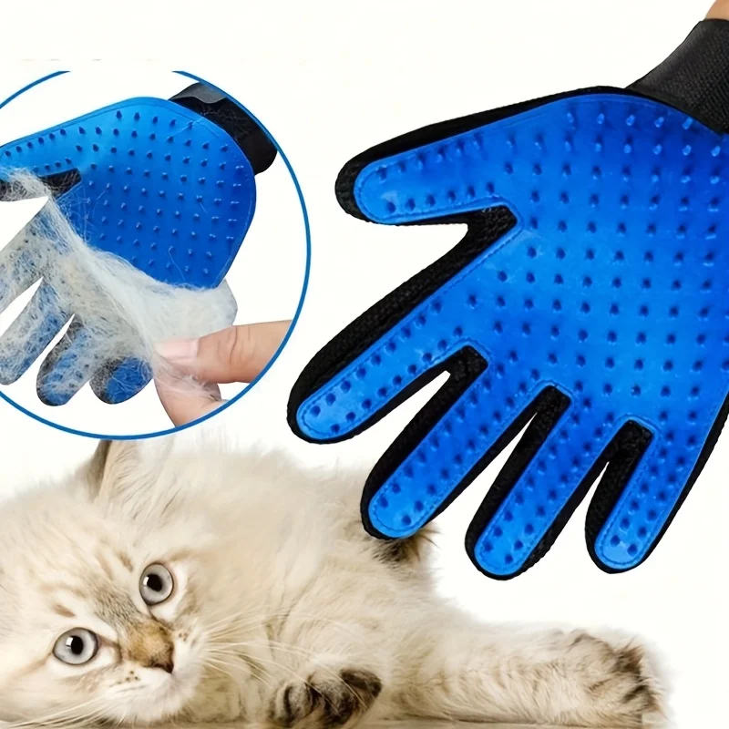 Pet Gloves Cat Grooming Gloves - Rubber Glove Cleaning บทวิจารณ์และราคา