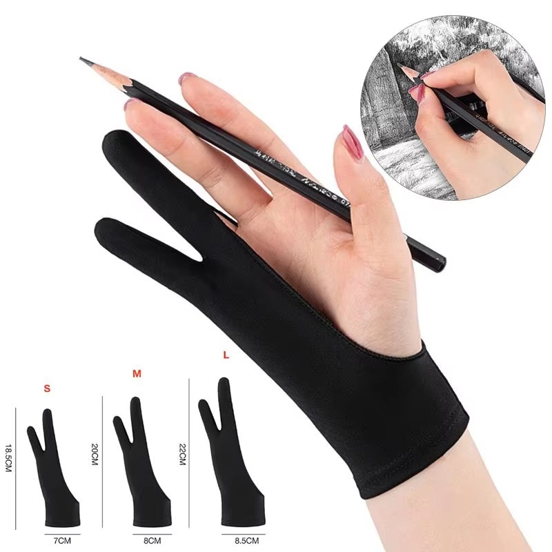 S/M/L Two-Finger Drawing Glove - Touchscreen Glove Capacitive บทวิจารณ์และราคา