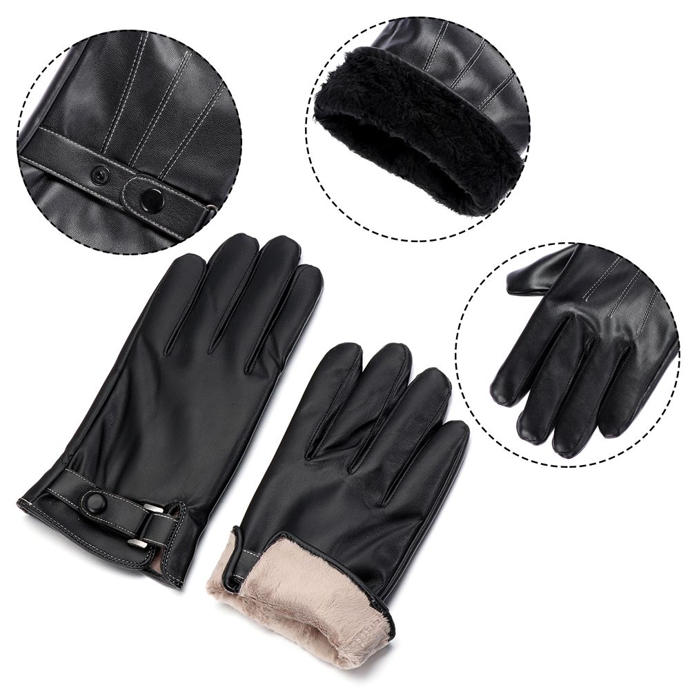 Men's Fleece Thermal Leather G - Leather Driving Glove บทวิจารณ์และราคา