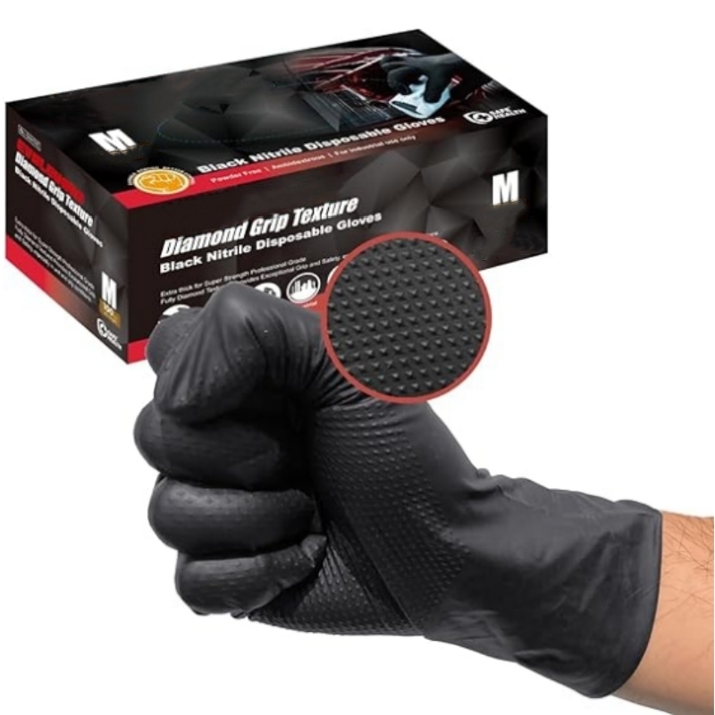 8Mil Heavy Duty Black Nitrile  - Nitrile Mechanic Glove บทวิจารณ์และราคา