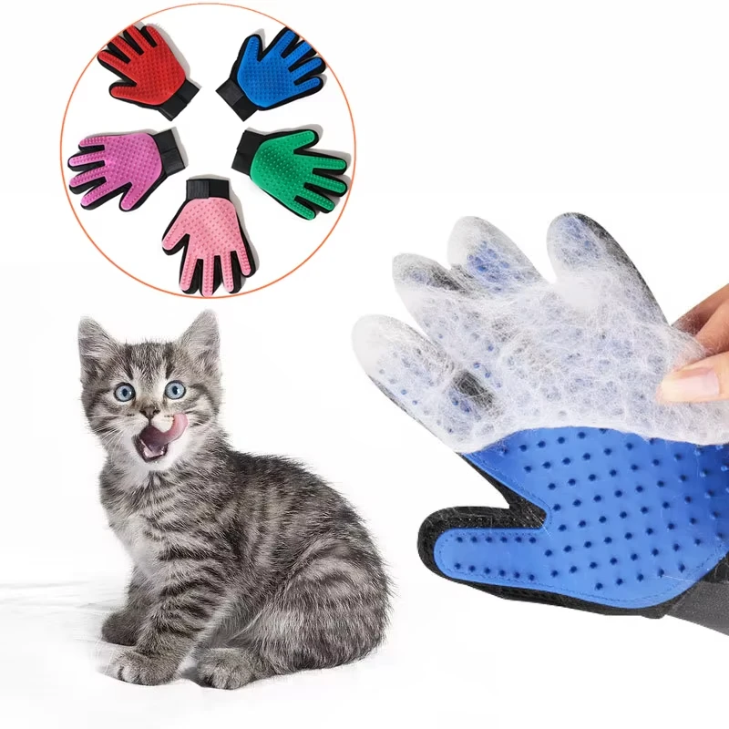 Pet Glove Cat Grooming Glove C - Rubber Glove Cleaning บทวิจารณ์และราคา