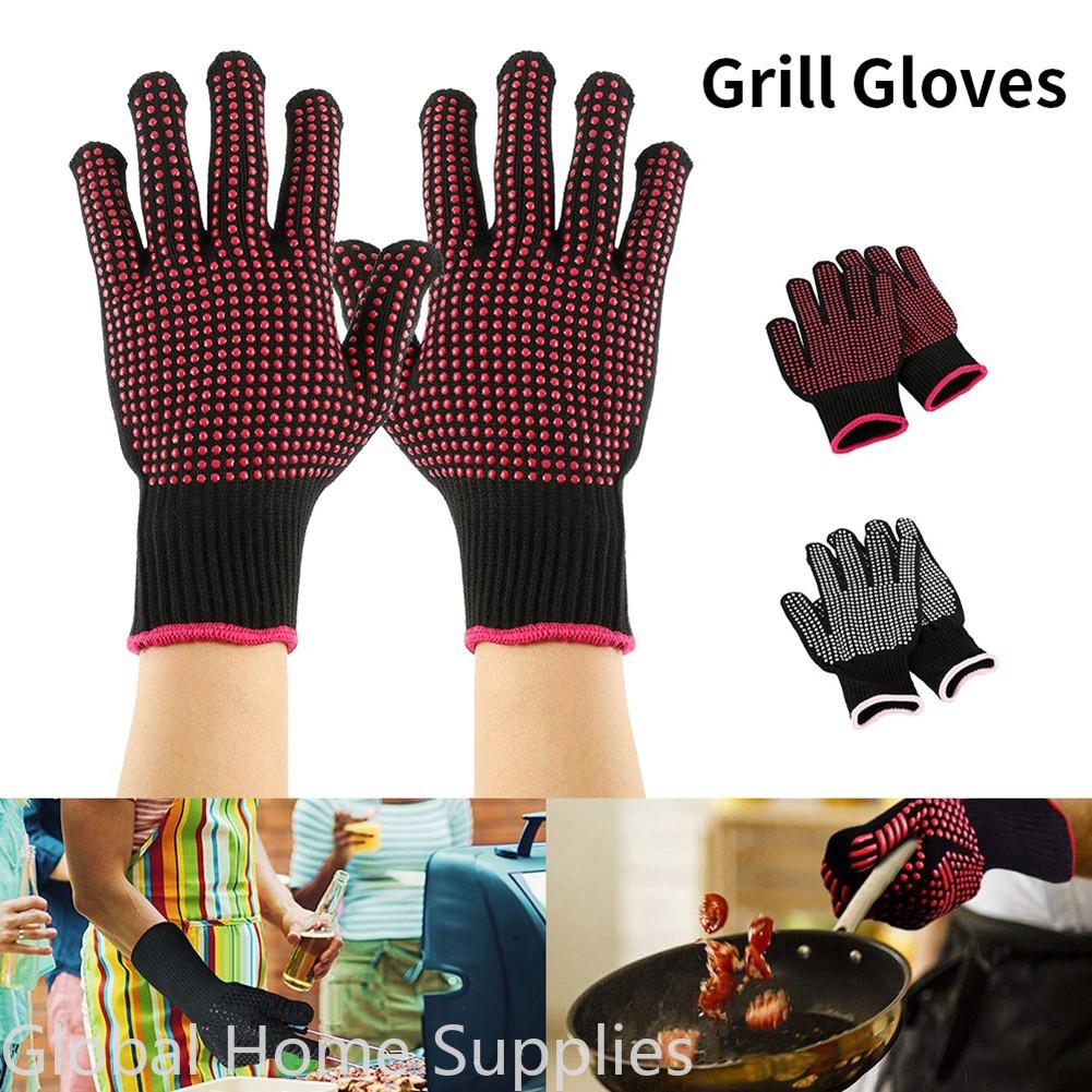 Barbecue Anti-scald Gloves Mic - Oven Mitt Silicone บทวิจารณ์และราคา