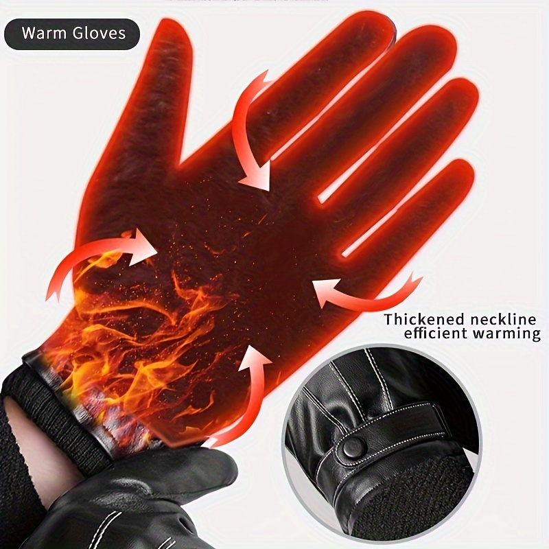 1Pair Winter Gloves Warm Drivi - Leather Driving Glove บทวิจารณ์และราคา