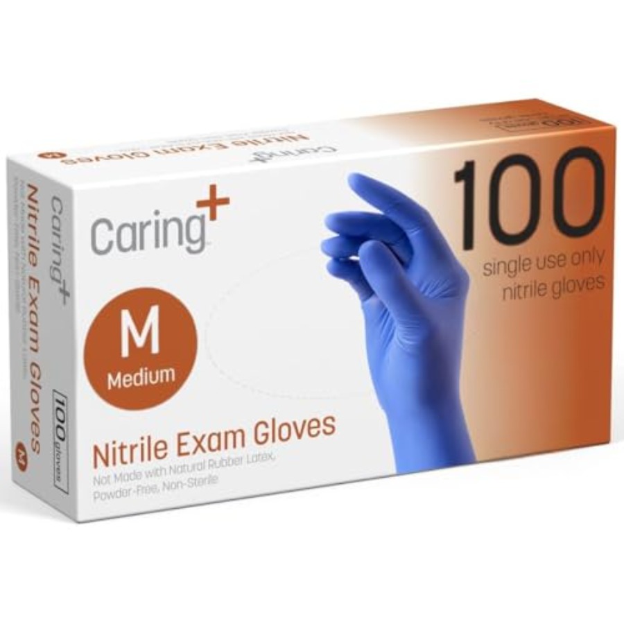 Caring Nitrile Exam Gloves, Bl - Exam Glove Nitrile บทวิจารณ์และราคา