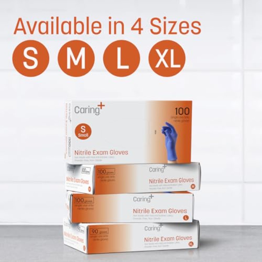Caring Nitrile Exam Gloves, Bl - Exam Glove Nitrile บทวิจารณ์และราคา