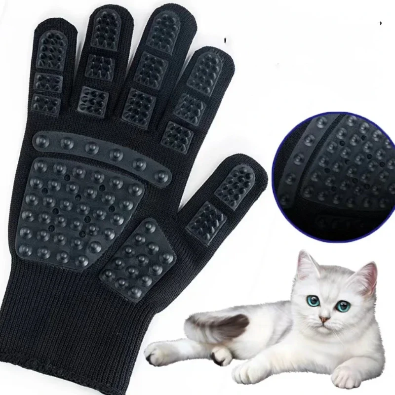 1PC Pet Hair Grooming Gloves C - Rubber Glove Cleaning บทวิจารณ์และราคา
