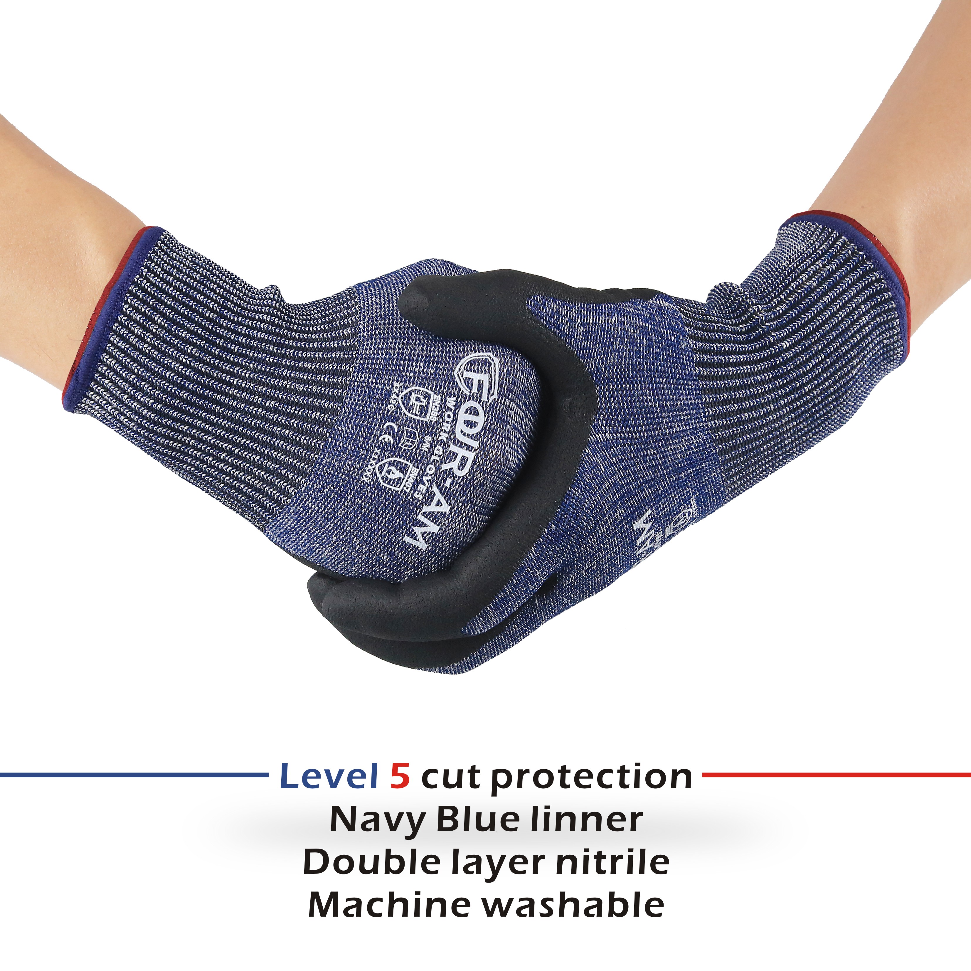 1/3Pair, Level 5Cut-Resistant  - Nitrile Mechanic Glove บทวิจารณ์และราคา