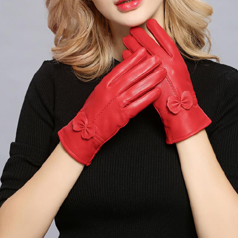 Women Genuine Leather Winter W - Wool Glove Lined บทวิจารณ์และราคา