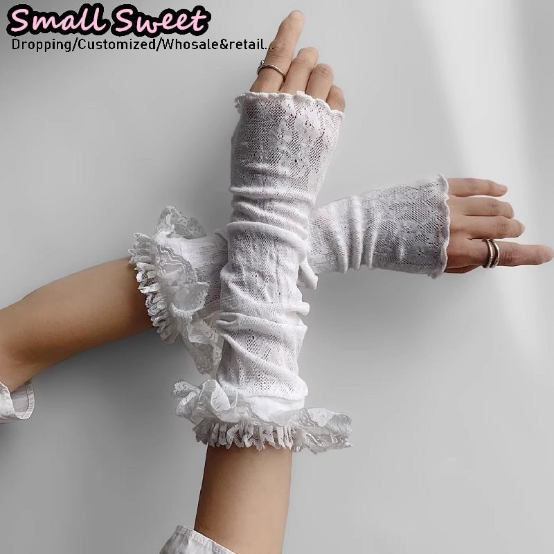 Women's Harajuku White Arm Sle - Fingerless Glove Knit บทวิจารณ์และราคา