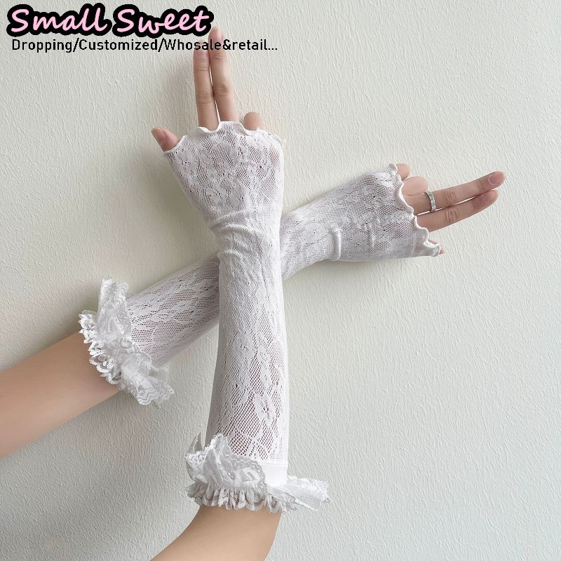 Women's Harajuku White Arm Sle - Fingerless Glove Knit บทวิจารณ์และราคา