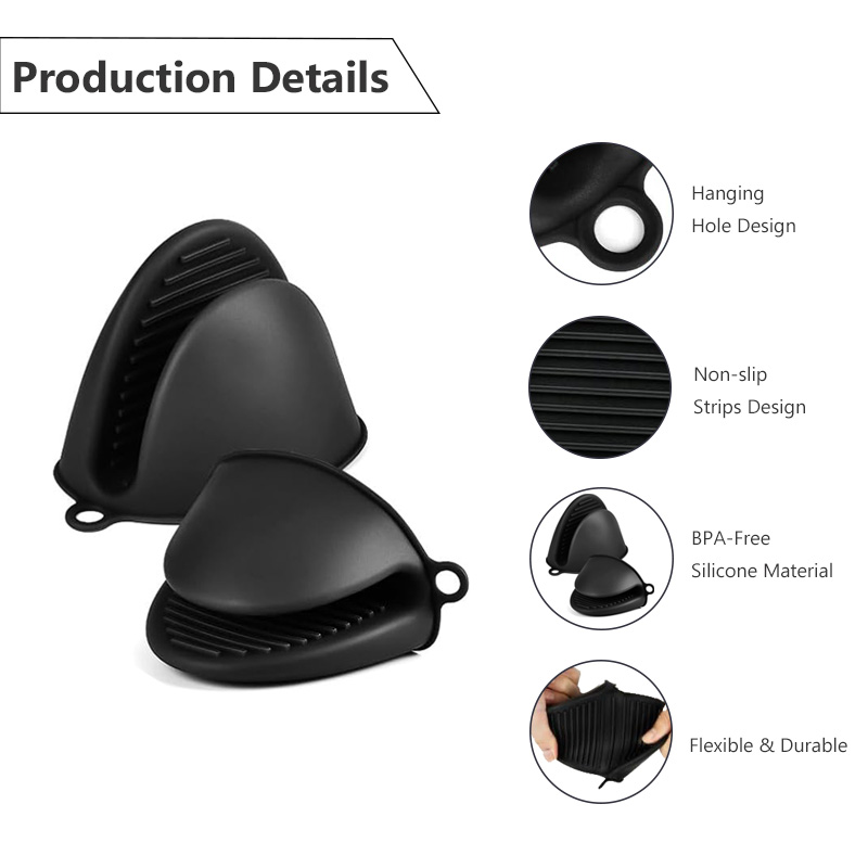2 Pack Silicone Oven Mitts Pot - Oven Mitt Silicone บทวิจารณ์และราคา