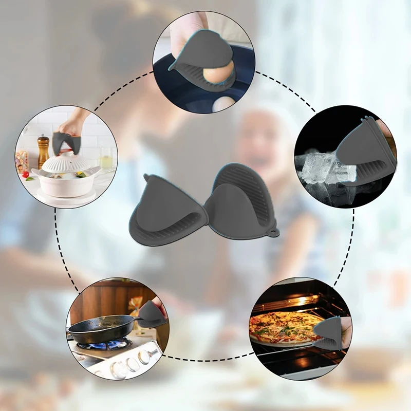 2pcs Mini Oven Gloves Silicone - Oven Mitt Silicone บทวิจารณ์และราคา