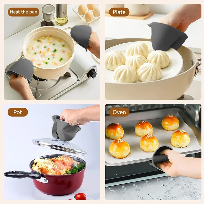 2pcs Mini Oven Gloves Silicone - Oven Mitt Silicone บทวิจารณ์และราคา