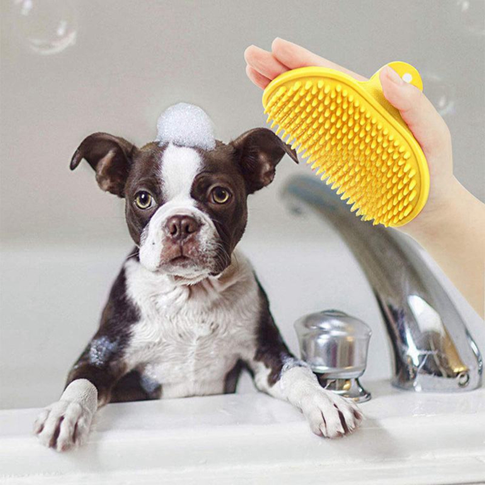 Pet Cleaning Brush Dog Cats Ba - Rubber Glove Cleaning บทวิจารณ์และราคา