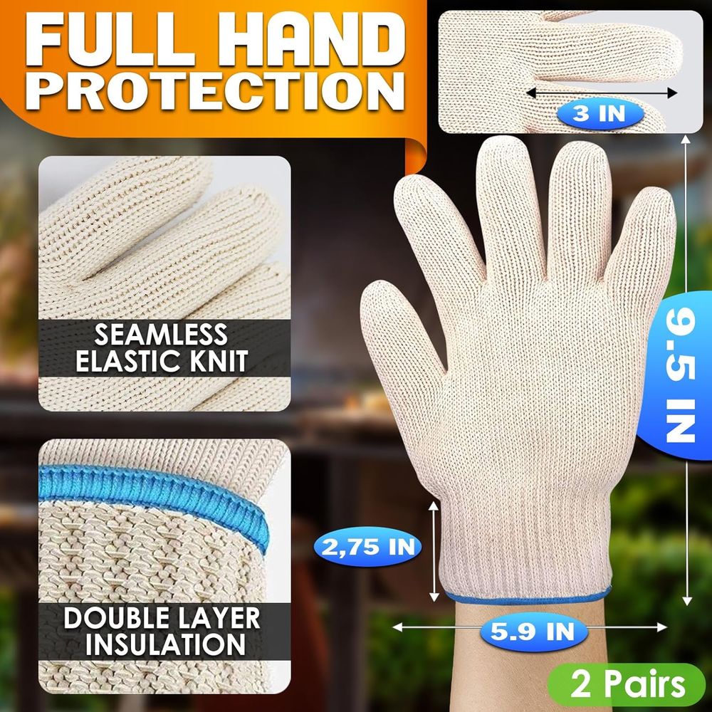 Heat-Resistant Gloves, 9.5 Len - Heat Resistant Glove บทวิจารณ์และราคา