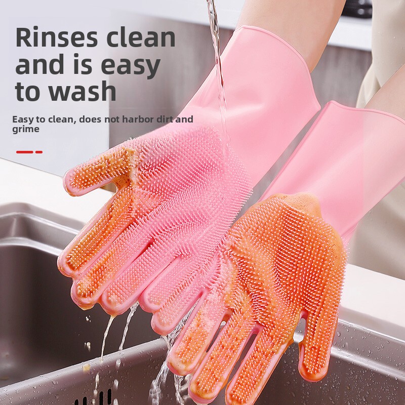 Silicone dishwashing gloves, m - Dish Glove Rubber บทวิจารณ์และราคา