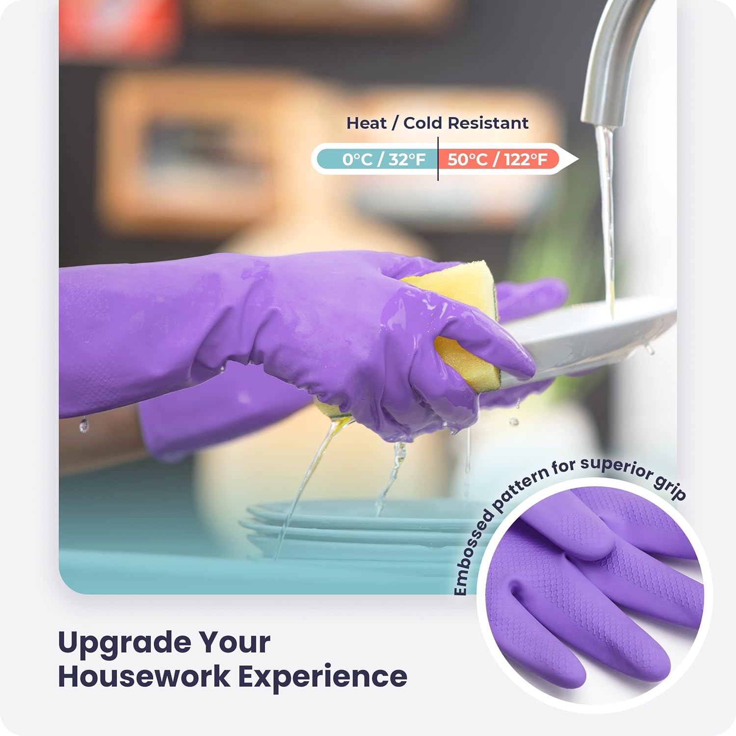 3/6/12/60 Pairs Dishwashing Gl - Rubber Glove Cleaning บทวิจารณ์และราคา