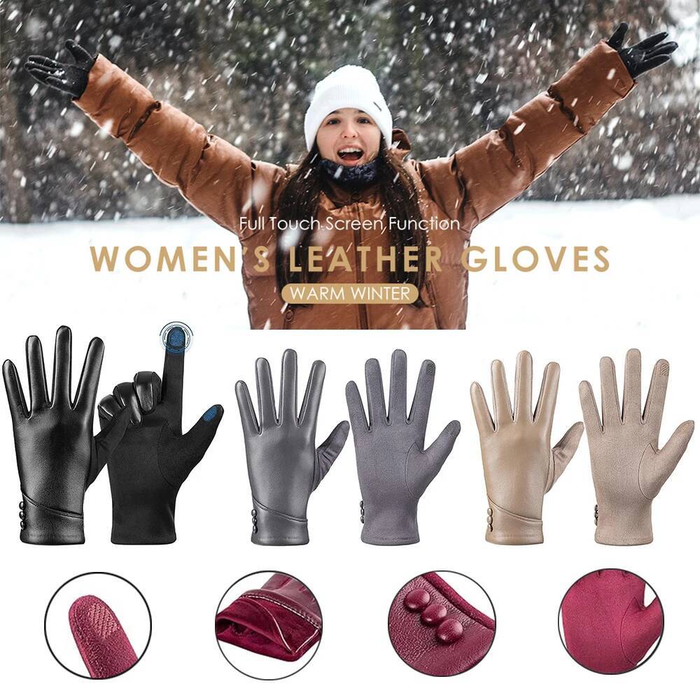 Women Gloves Touch Screen Wool - Wool Glove Lined บทวิจารณ์และราคา