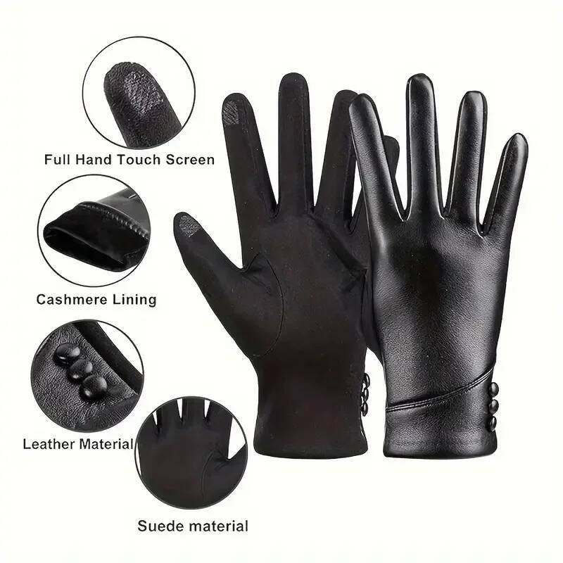 Women Gloves Touch Screen Wool - Wool Glove Lined บทวิจารณ์และราคา