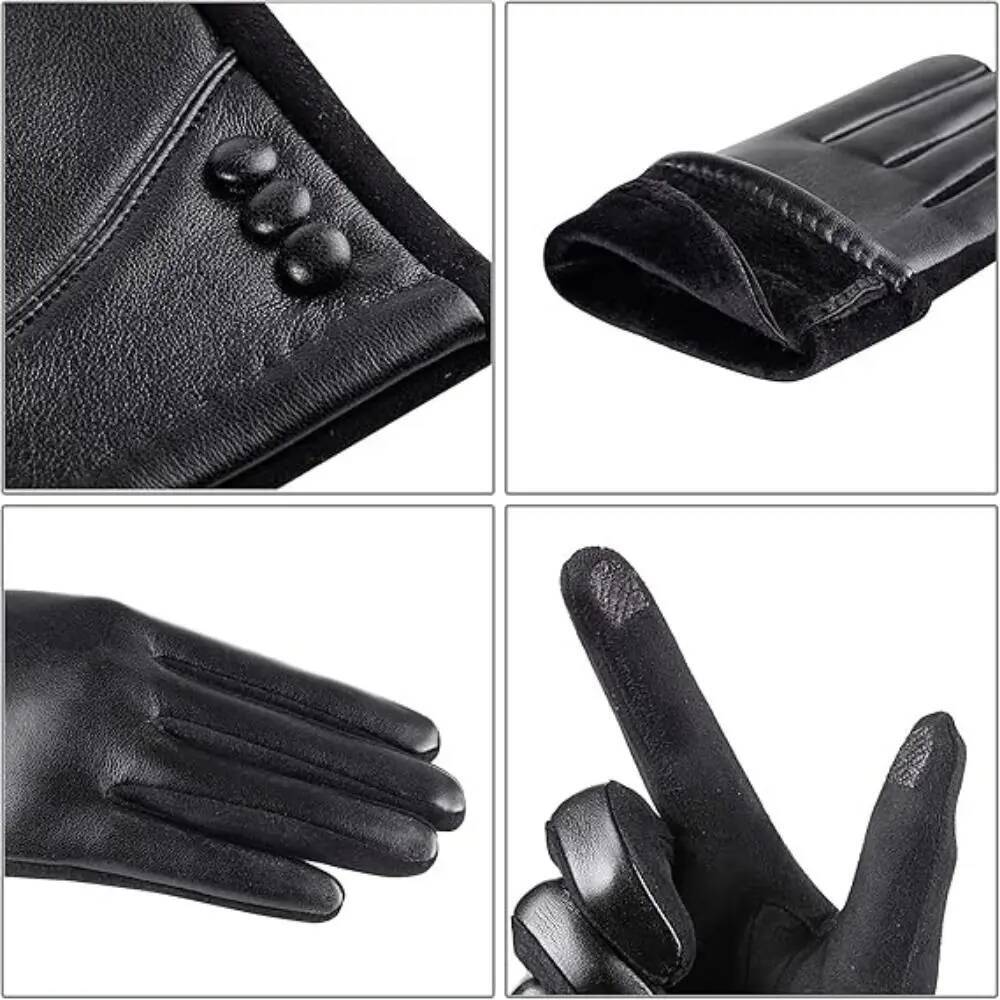 Women Gloves Touch Screen Wool - Wool Glove Lined บทวิจารณ์และราคา
