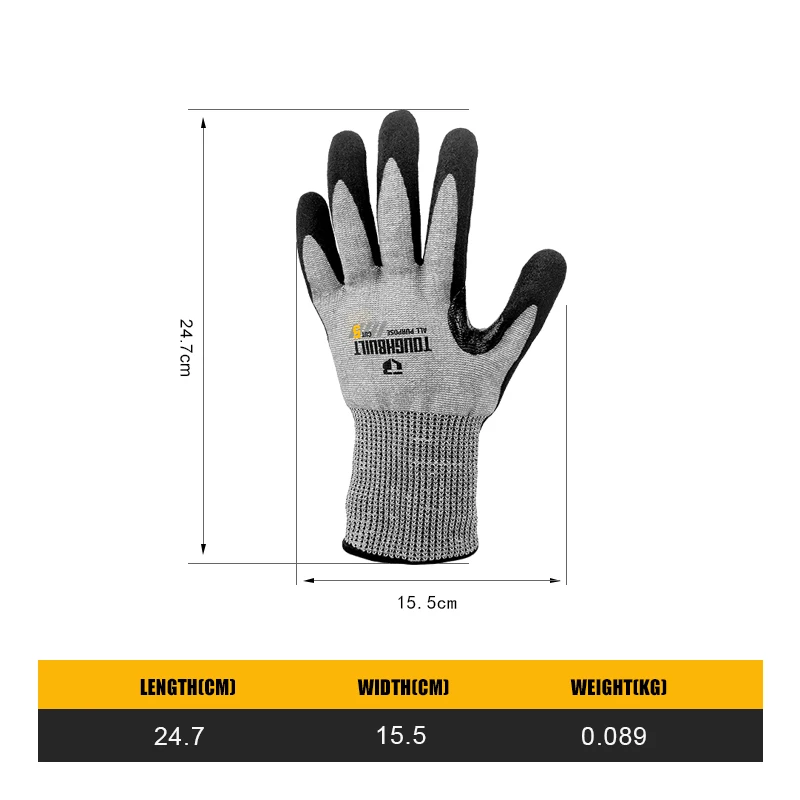 TOUGHBUILT TB-P2-112-5-L Nitri - Nitrile Mechanic Glove บทวิจารณ์และราคา