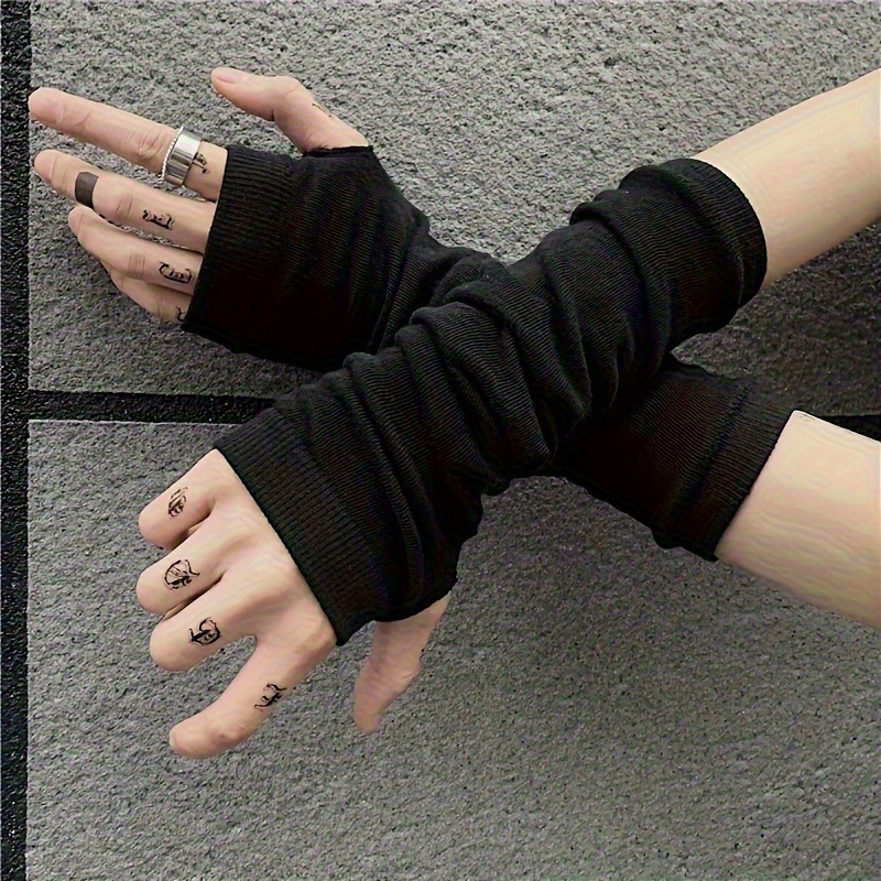 Fashion ninja arm cover, knitt - Fingerless Glove Knit บทวิจารณ์และราคา