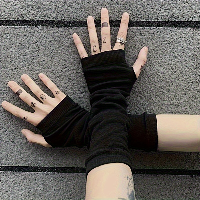 Fashion ninja arm cover, knitt - Fingerless Glove Knit บทวิจารณ์และราคา