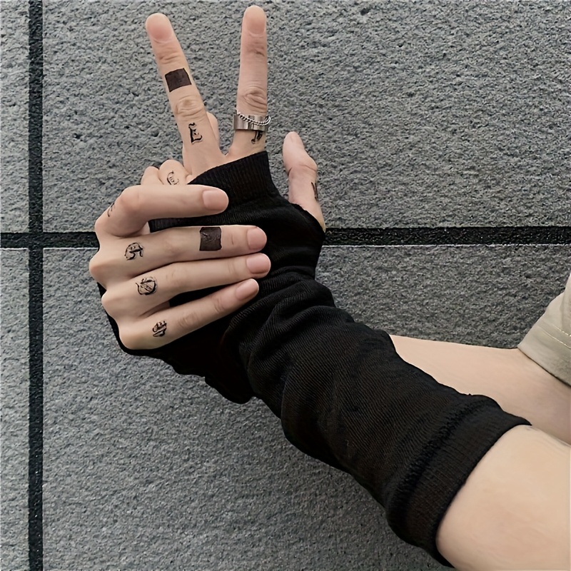 Fashion ninja arm cover, knitt - Fingerless Glove Knit บทวิจารณ์และราคา