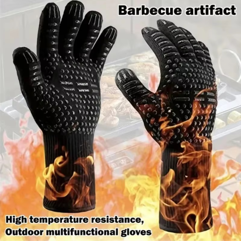 One Piece BBQ Gloves High Temp - Oven Mitt Silicone บทวิจารณ์และราคา