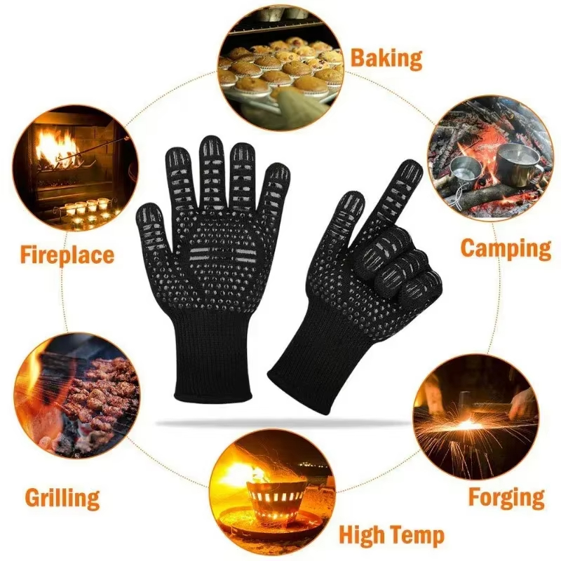 One Piece BBQ Gloves High Temp - Oven Mitt Silicone บทวิจารณ์และราคา