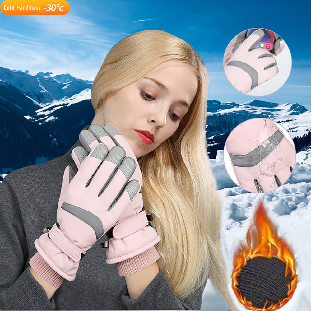 YANBIGUO Ski Gloves Winter Glo - Ski Glove Waterproof บทวิจารณ์และราคา